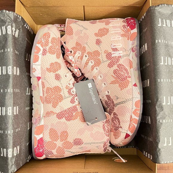 NoBull high top blush cherry blossom trainer shoes - Picture 3 of 8